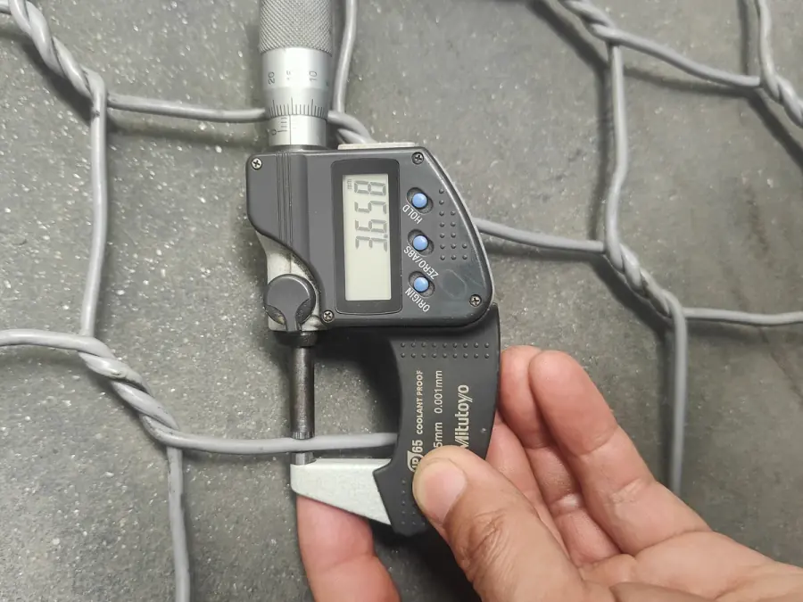 PVC coated rockfall netting wire surface treatment inspection